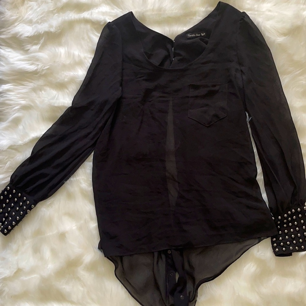 Black sheer shirt